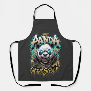 Delantal Panda en el Golfo - Ropa urbana de moda con gráfic