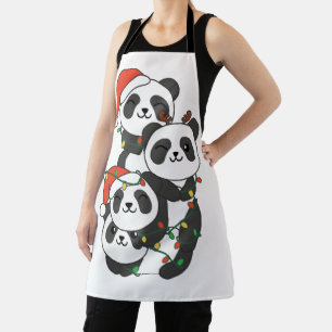 Delantal Panda Navidades navideños Animales Pandas
