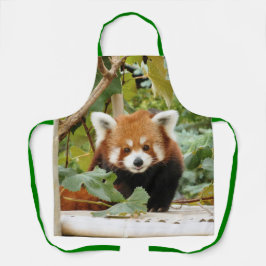 Delantal Panda rojo