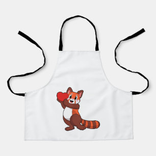Delantal Panda rojo en Love with Heart.PNG