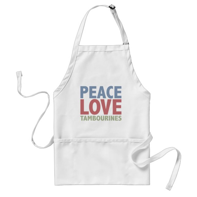 Delantal Panderetas del amor de la paz (Frente)