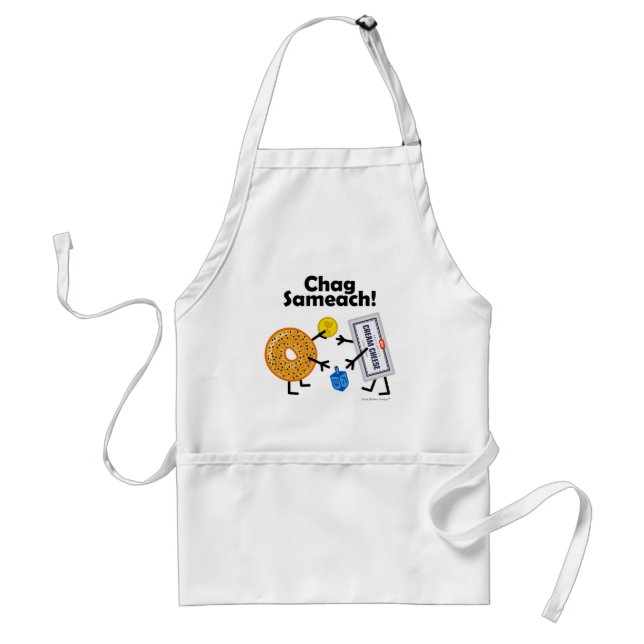 Delantal ¡Panecillo y queso cremoso - Chag Sameach! (Frente)