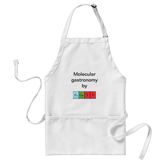 Delantal Panel de nombres de tabla periódica de Pagett (Frente)