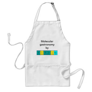 Delantal Panel de nombres de tabla periódica de Pippino