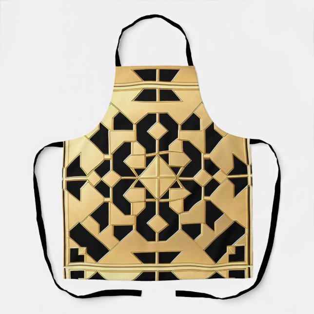 Delantal Panel de Oro Geométrico (Anverso)