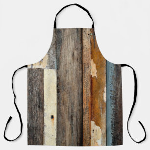 Delantal Paneles de madera de época coloridos con painta de