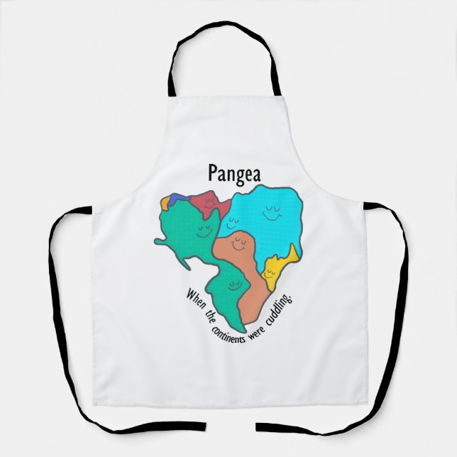 Delantal Pangea Continentes Acariciando Multicolor (Anverso)
