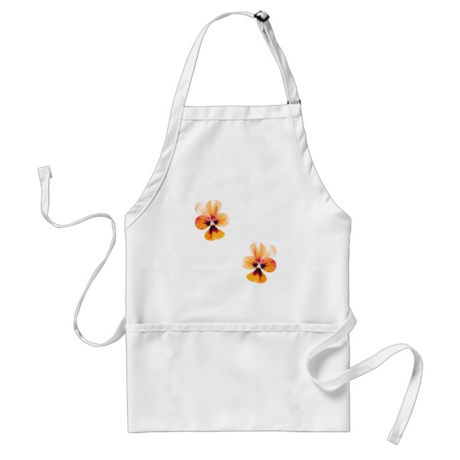 Delantal Pansies naranjas (Frente)