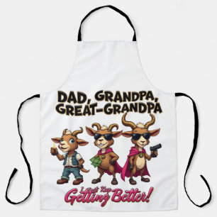 Delantal Papá Abuelo Bisabuelo CABRA Mejorando con el Tiemp