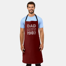 Papá Año Personalizado Grill Master BBQ Red
