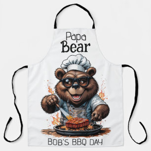 Delantal Papa Bear Chef Barbecue Day