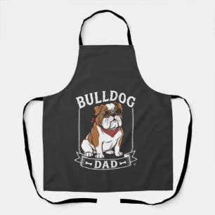 Delantal Papa Bulldog Perro Gafas de Sol Bandana