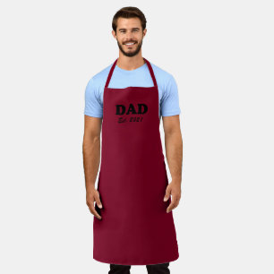 Delantal Papá burgundy Personalizado Est cita Elegante mode