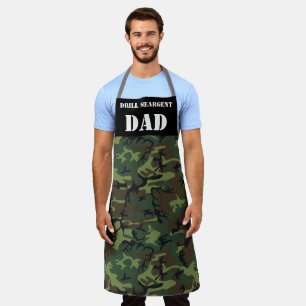 Delantal Papa Camuflaje Estampado de Camuflaje Veterano del