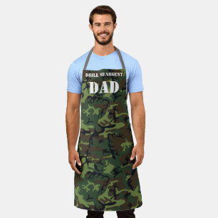Delantal Papa Camuflaje Impresión de Camuflaje Veterano del