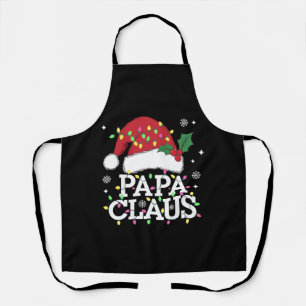 Delantal Papa Claus Luces de Navidad Pijama Familia Combina