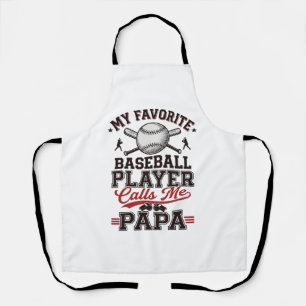 Delantal Papa de béisbol grabado vintage diseño vectorial_1