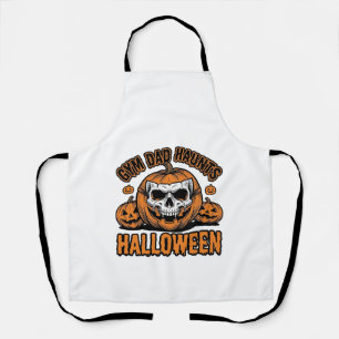 Delantal Papá de gimnasia Halloween Calabaza vintage calave