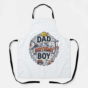 Delantal Papá de la construcción de la camiseta del cumplea