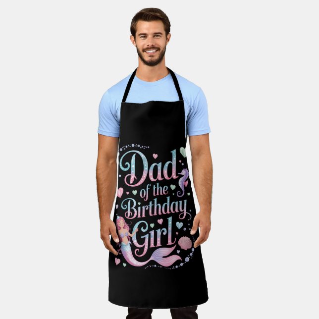 Delantal Papá de la Cumpleañera Sirena (Gastado)