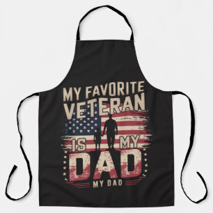 Delantal Papá Día del Padre Mi Veterano Favorito