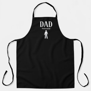 Delantal Papá Día del padre personalizado negro blanco