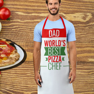 Delantal Papá - El mejor chef de pizza del mundo - verde r