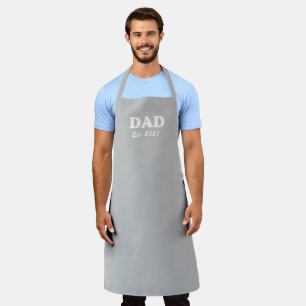 Delantal Papá, el Personalizado de la cita del Este, gris