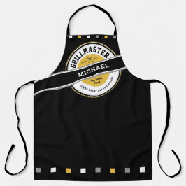Delantal Papá Grill Master Apron Black
