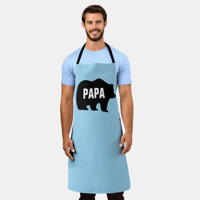 DELANTAL PAPA GRIZZLY BEAR DAD PATHER'S DAY FUNNY APRON (Gastado)