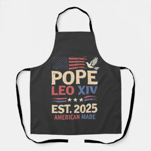Delantal Papa León XIV est. Bandera de los Estados Unidos e