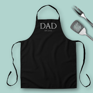 Delantal Papá moderno es simple negro