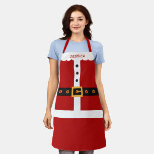 Delantal Papá Noel disfrazado Feliz Navidad Impresión tod