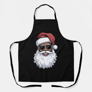 Delantal Papá Noel Negro Navidad Santa Afro Afroamericano
