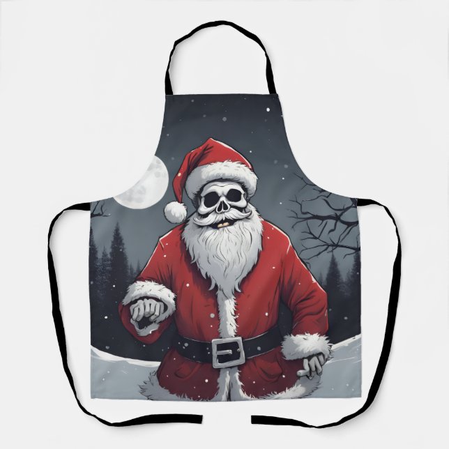 Delantal Papá Noel oscuro (Anverso)