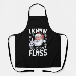 Delantal Papá Noel sabía que no perdiste Navidad Dentista