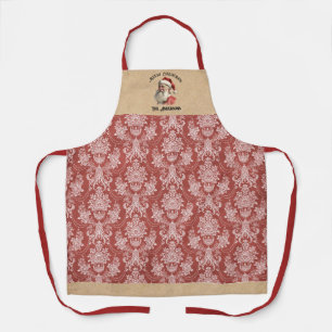 Delantal Papá Noel Vintage Navidad Repostería