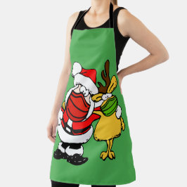 Delantal Papá Noel y los renos Cara Máscara Pals Xmas, ZSD