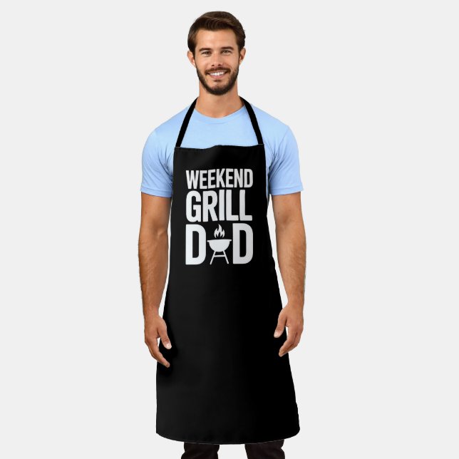Delantal Papá Parrillero de Fin de Semana Divertido BBQ (Gastado)
