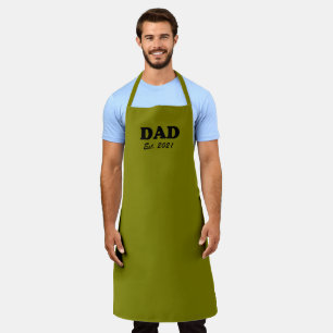 Delantal Papá Personalizado Establecimiento de la fecha ver