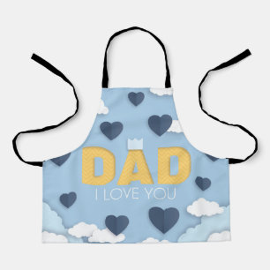 Delantal Papá te amo, regalo del día del padre 