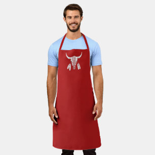 Delantal Papel de cocinero rojo Red Ghost Dance Buffalo