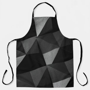 Delantal Papel de textura plegado negro, origami resplandec