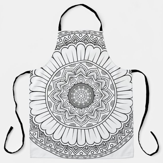 Delantal Papel tapiz de rosette mandala (Anverso)