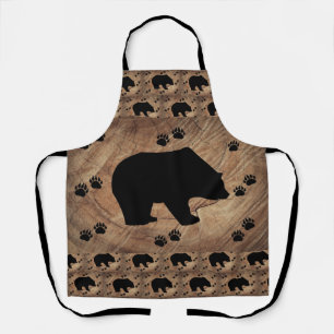 Delantal Papeles De Oso Y Oso Negro
