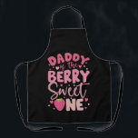 Delantal Papi Del Berry Sweet One Strawberry Birthday<br><div class="desc">Papi Del Berry Sweet One Strawberry First Birday</div>