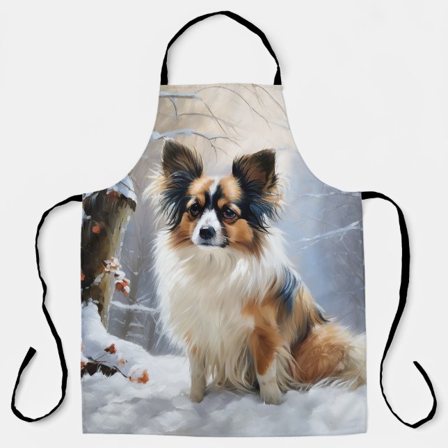 Delantal Papillon Deja que nieve Navidad (Anverso)