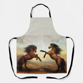 Delantal par de caballos salvajes