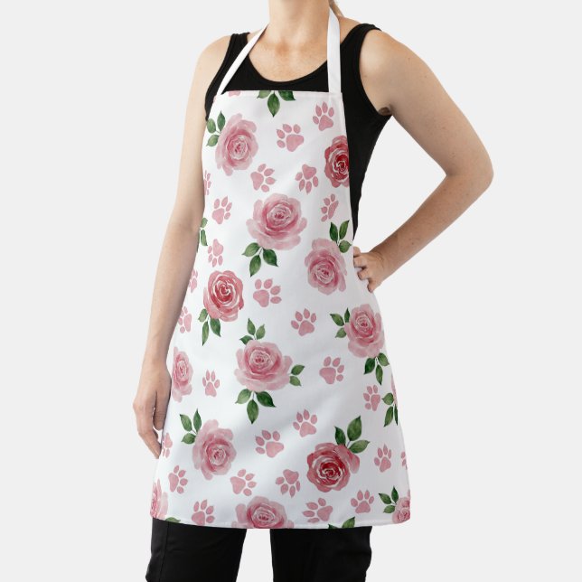 Delantal para Amantes de las Mascotas con Flores e (in situ)
