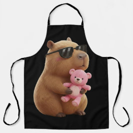 Delantal para Barbacoa de Capibara Fresca con Oso 